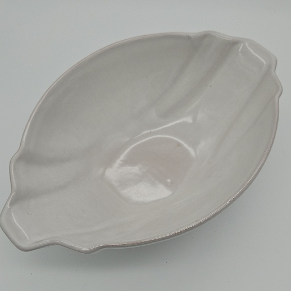 Frankoma White and Tan Ceramic Bowl - Picture 3 of 3